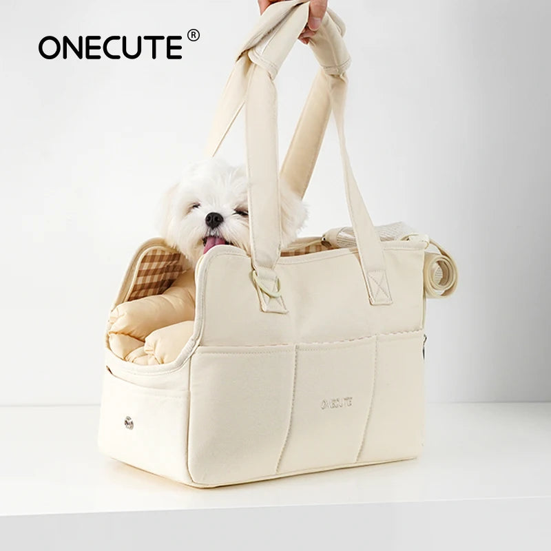 Portable Shoulder Handbag Dog Carrier for Small Pets - Ideal for Chihuahuas and Yorkshires