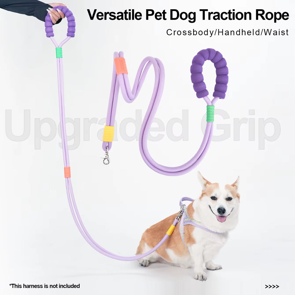 Double Marshmallow Pet Dog Crossbody Leash