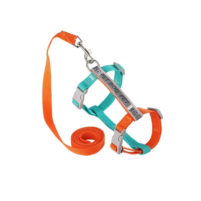 Reflective H-Shape Pet Harness & Leash Set - Anti-Breakaway Walking Kit