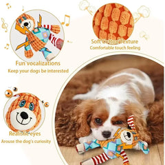 Splicing Style Pet Plush Toy - Bite Resistant Squeaky Material