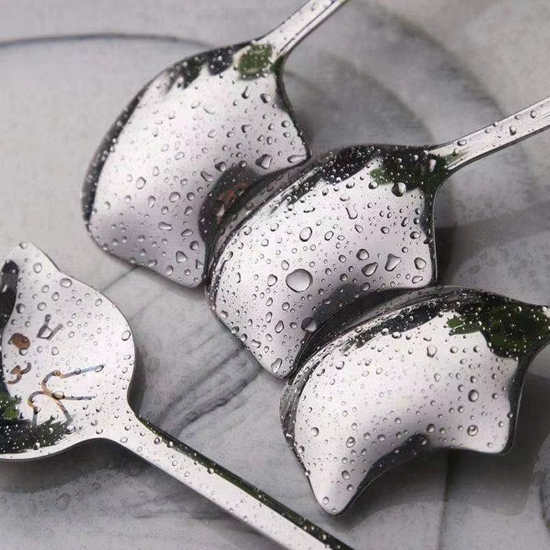 Cat Faced Design Spoons - Stainless Steel