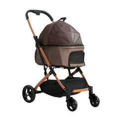 Pet Stroller Carrier - Travel Foldable 4 Wheels Pushchair