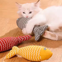 Cat Toy Simulation Fish Cat Mint Toy Tear Resistant and Wear-Resistant Cat Chew Toy Cat Pillow Cat Sports Kick Toy