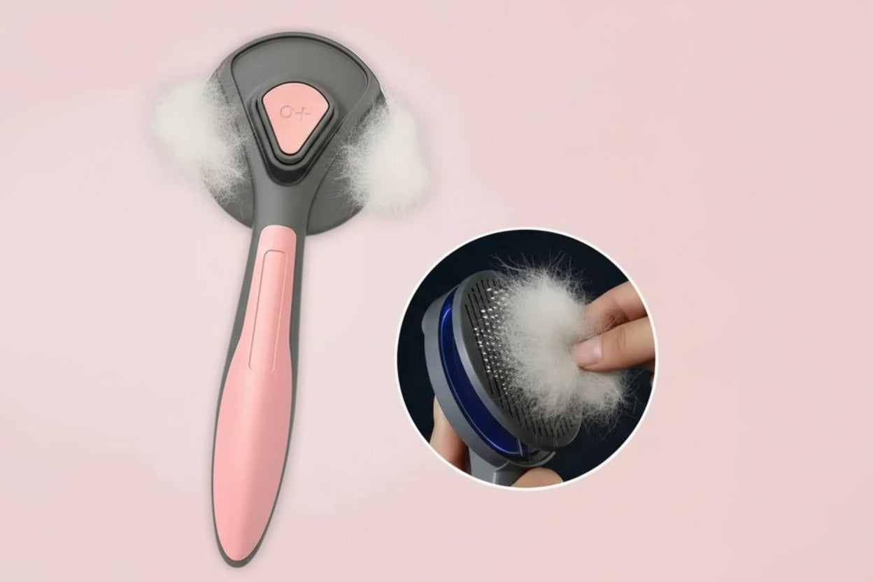Self‑Cleaning Pet Grooming Brush for Cats & Dogs – Hair Remover Comb for Shedding, Tangles & Mats