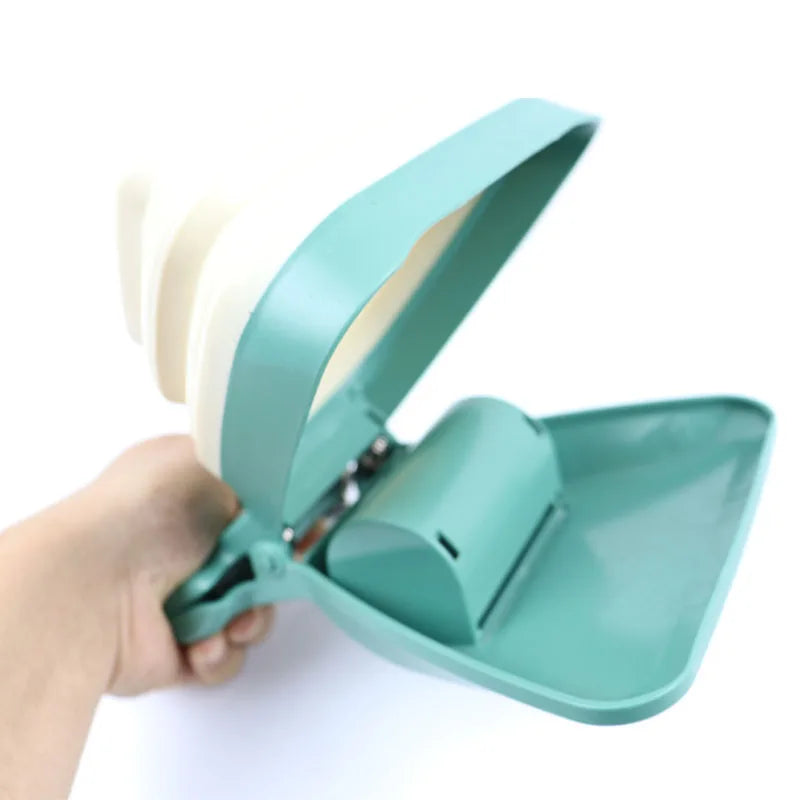 Foldable Dog Pooper Scooper with Eco-Friendly Decomposable Bags for Convenient Waste Cleanup