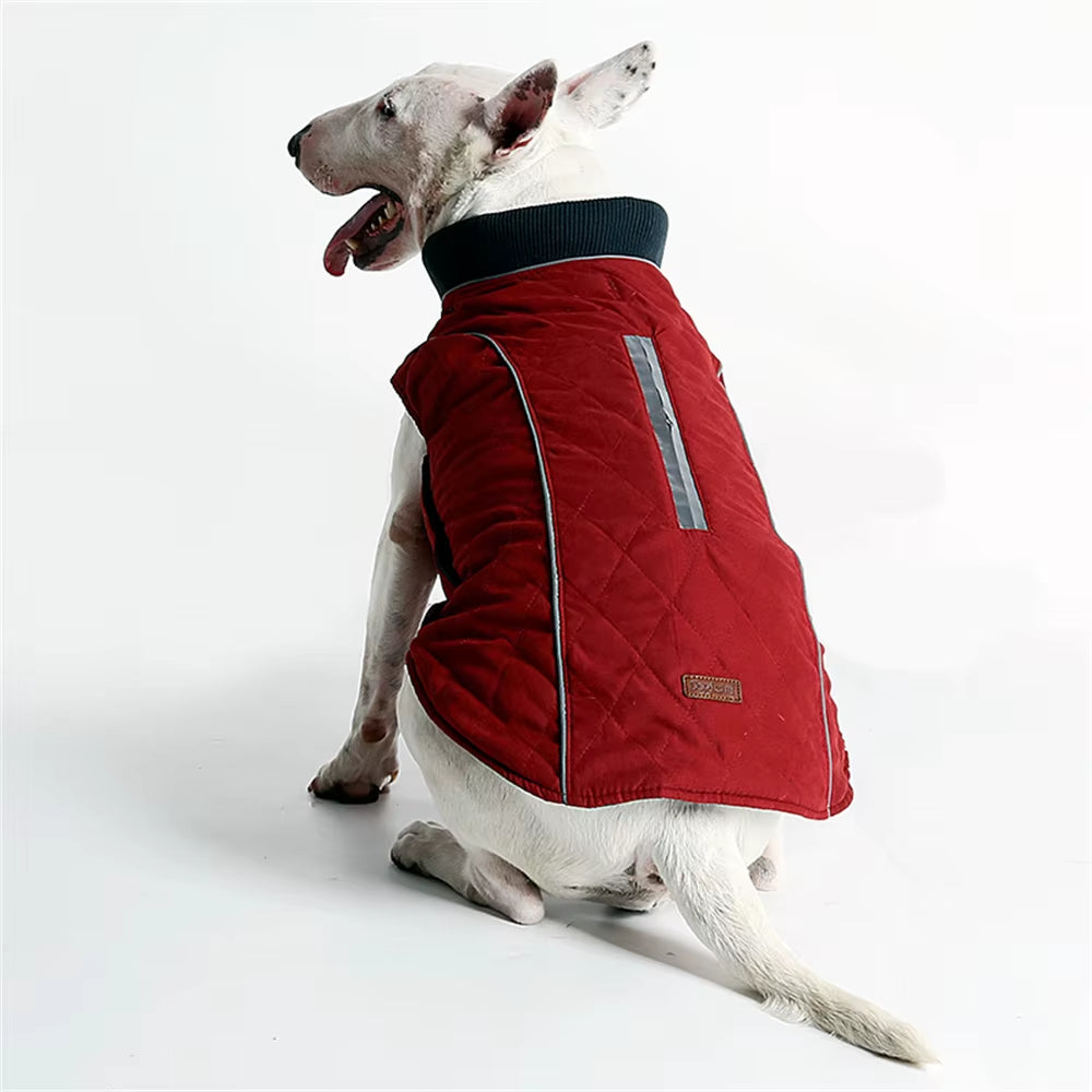 Winter Big Dog Coat Clothes Warm Reflective Pet Vest Jacket for Small Medium Large Dogs Bull Terrier Weimaraner Disfraz Perro
