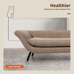 Pets Sofa Bed Raised Elevated Soft Lounge Couch Wooden Frame Heavy Duty