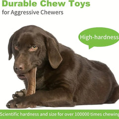 Simulation Beef Fragrance Wood-Composite Dog Bone Toy - S-Shaped Curved Teeth Sharpening Dental Care Stick for Small, Medium, and Large Dogs