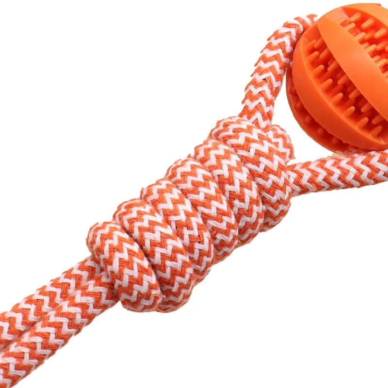 Pet Ball Toy with Rope Rubber Leaking Balls Toy for Small Large Dogs Puppy Chewing Bite Resistant Toys Dog Accessories