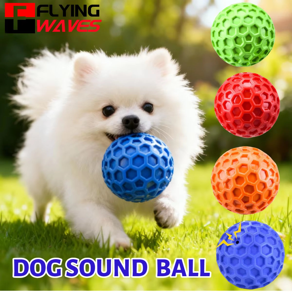 Squeaky Dog Balls Indestructible Toy For Aggressive Chewers - Interactive Toy