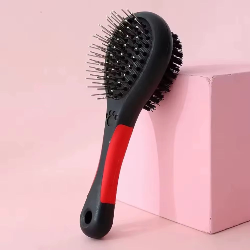 Pet Dog Needle Comb Durable Double-Sided Bathing Brush Plastic Massage Beauty Bristle Brush Floating Hair Remove Grooming Tools 