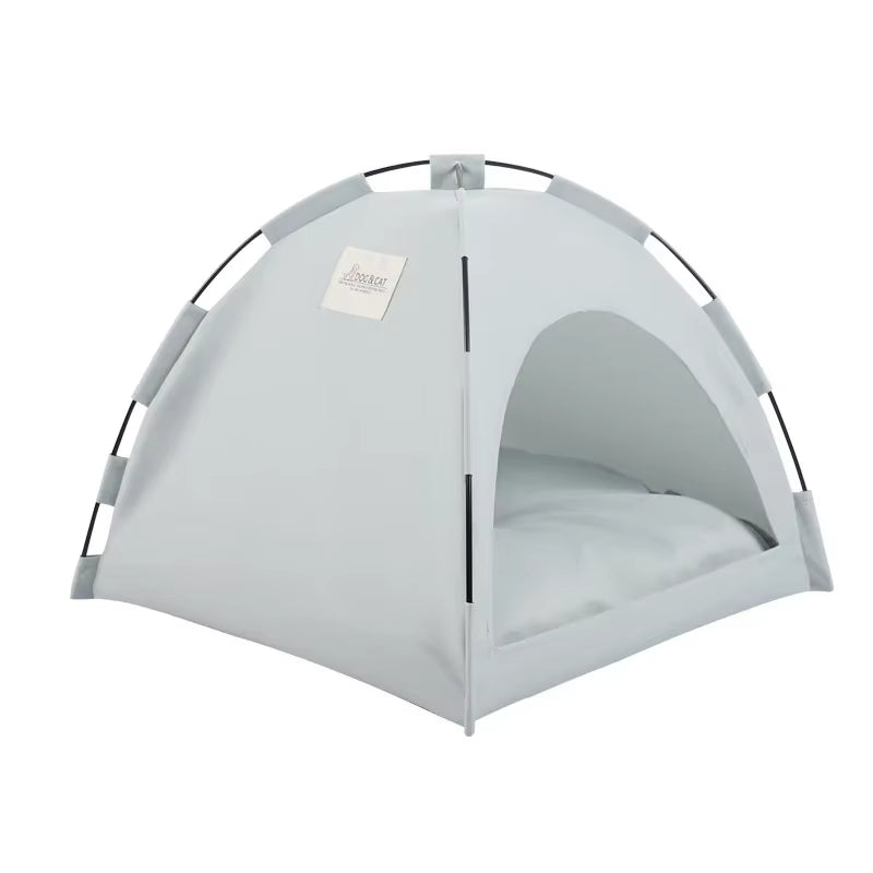 Deluxe Pet Teepee with Cushion - Indoor Cat Nest and Dog Bed for Kittens and Puppies