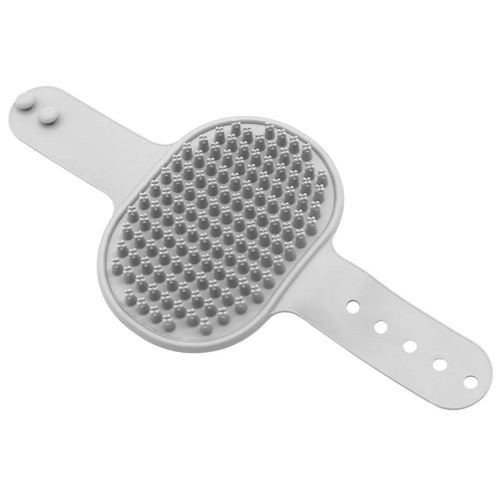 Soft Silicone Pet Bath Brush for Dogs & Cats - Dual-Sided Grooming Massage Tool with Waterproof Design, Removes Loose Hair Durin