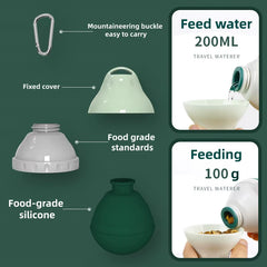 Hupu Portable Dog Water Dispenser in Water Drop Shape, the Water Drop Shape Is Tiny and Easy to Carry, Available in Various Colors - Lightweight Plastic Container, Suitable for Travel and Outdoor Activities, a Must-Have for Traveling Pets | Modern Dog Accessories | Durable Plastic, Pet Christmas Gift