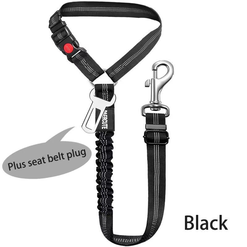 New Solid Two-In-One Pet Car Seat Belt - Adjustable