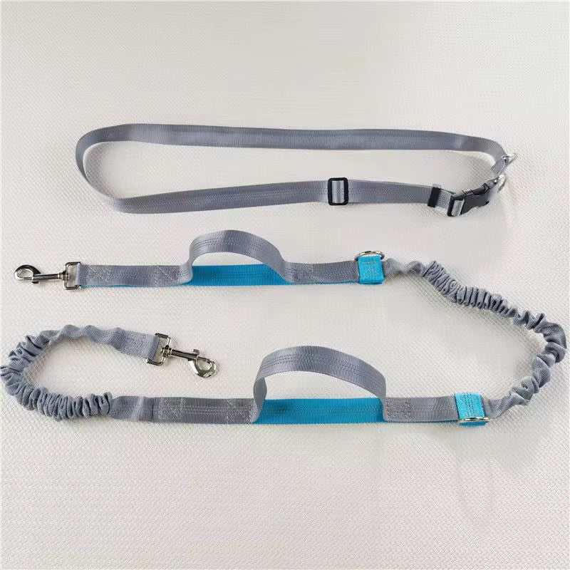 2025 NEW Cat Dog Hands-Free Leash Outdoor Sports Reflective Elastic for Running Dog Leash Chain Adjustable Pet Supplies