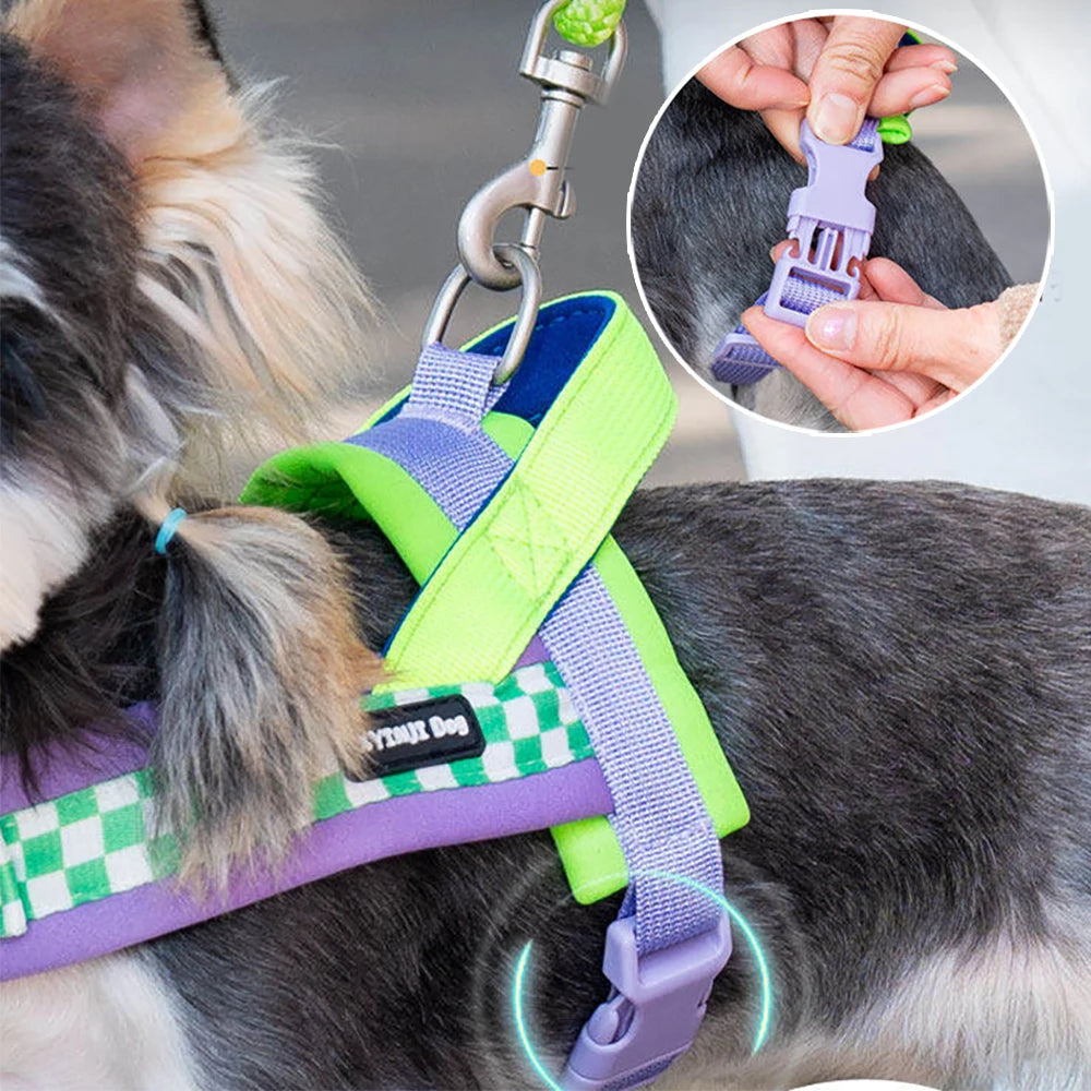 Saddle Style No Pull Dog Harness, Adjustable Soft Mesh Pet Vest with Handle, Reflective Breathable Outdoor Walking Harness