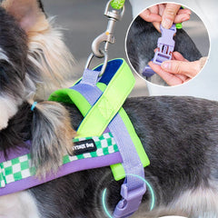 Saddle Style No Pull Dog Harness, Adjustable Soft Mesh Pet Vest with Handle, Reflective Breathable Outdoor Walking Harness