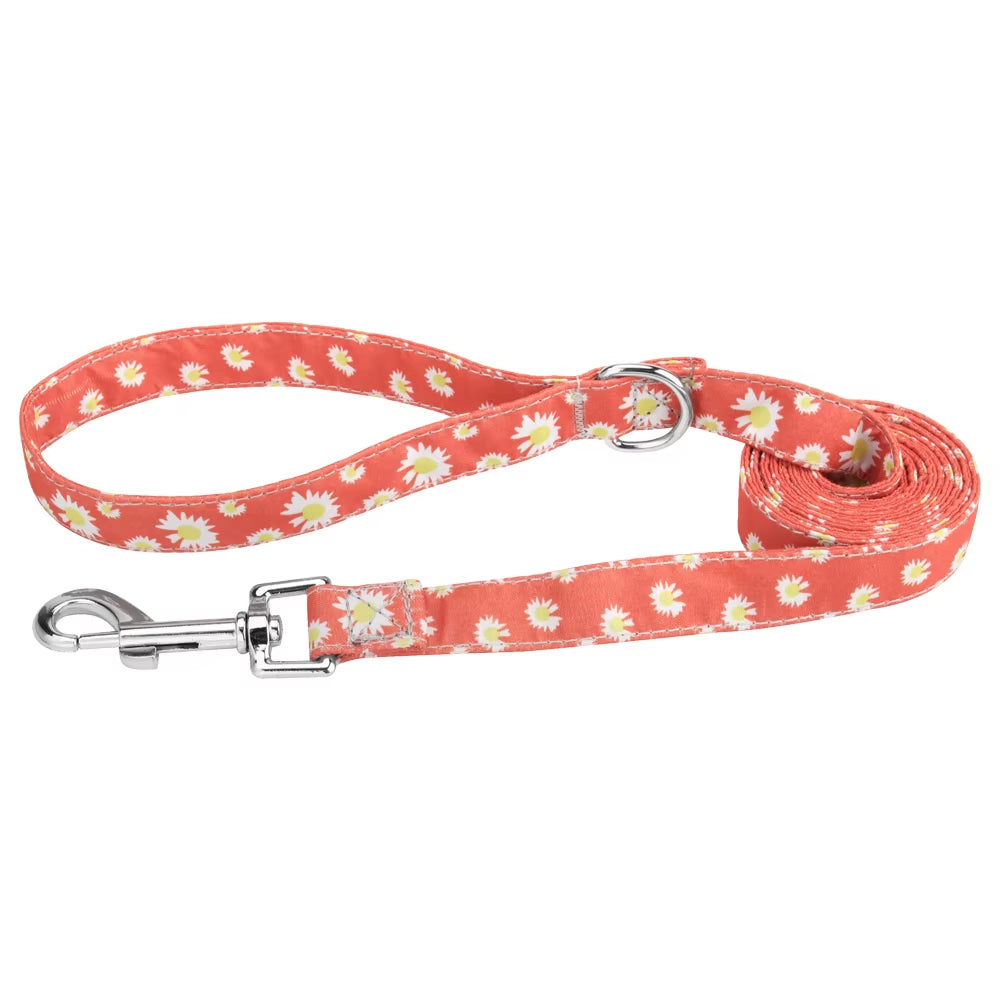 Flower Pattern Pet Leashes Dog Leash Small Cat Puppy Outdoor Walking Running Lead Rope Fashion Durable for Small Big Medium Dogs
