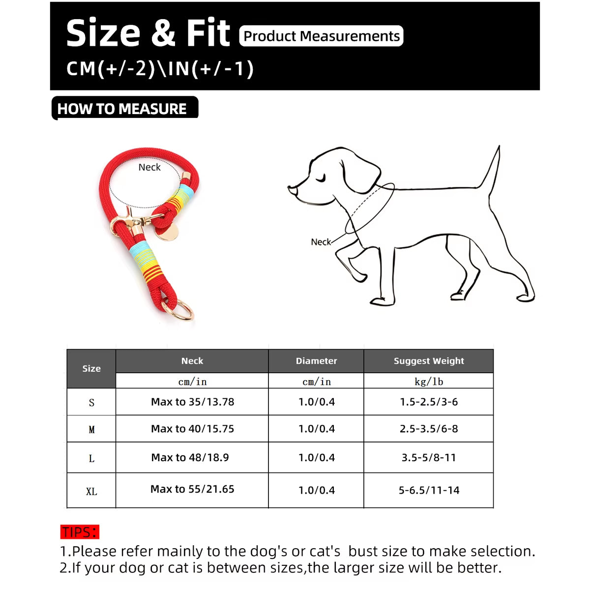 Rainbow Dog Collar Braided Colorful Paracord Pet Dogs Neck Ring Fashion Luxurious Gold Christmas Gifts for Small Medium Dog New