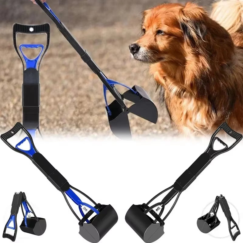 Dog Poop Grabber Pooper Scooper Long Handle Large Folding Design Fecal Shovel Picker Fecal Collector Cleaning Tool Pet Suppl Dog
