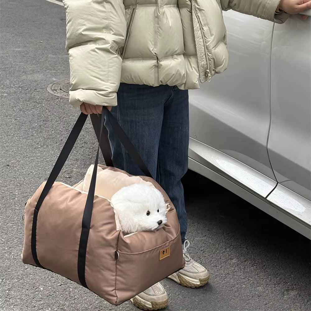 With Safety Belt Dog Car Seat Pet Ooster Nest Cushion Dogs Cats Sofa Bedding Travel Mattress Four Season Universal