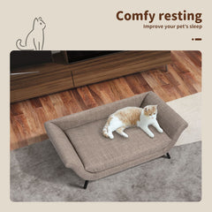 Pets Sofa Bed Raised Elevated Soft Lounge Couch Wooden Frame Heavy Duty