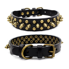 Pet Collar Anti-Bite Rivet Dog Collar Medium and Large Dog French Bulldog Collar