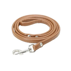 PU Leather Dog Leash – Adjustable Dog Walking Lead with Zinc Alloy Hardware - Brown & Blue
