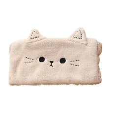 Cat Coral Fleece Head Bands for Women Cute Soft Hair Bows Headband Hairbands Wash Face Make up Turbans Bandage Girls Accessories