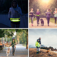 Hands‑Free Reflective Dog Leash – Adjustable Elastic Waist Belt & Traction Rope for Running and Walking