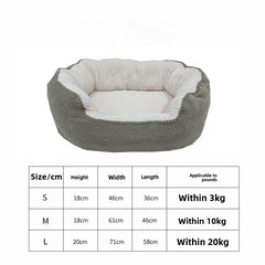 Pet Cage Dog Kennel Cat Sofa Wave Shape Cushions Plush Warm Dogs Beds Supplies Four-Seasons Universal Pet Sleeping Accessories