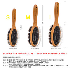 Pet Double-Sided Brush Comb Stainless Steel Needle Bristles Hair Brush Grooming Competition Vacation Cat Dog TLK23131