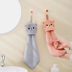 Cat Face Bathroom Hand Towel
