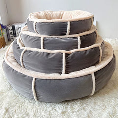 Corduroy Dog Bed Warmth Short Plush Pet round Beds Soft PP Cotton Filling Sofa for Small Medium Big Dog Pets Dogs Accessories