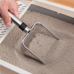 Cat Litters Shovel - Stainless Steel With Perforated Design
