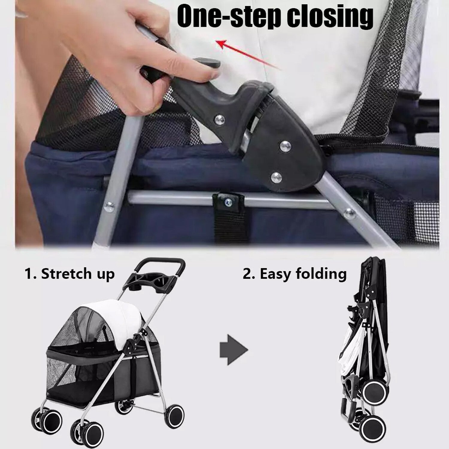 Dog Strollers Baby Stroller Pet Stroller Cat Carrier Pushchair Prams Dog Prams