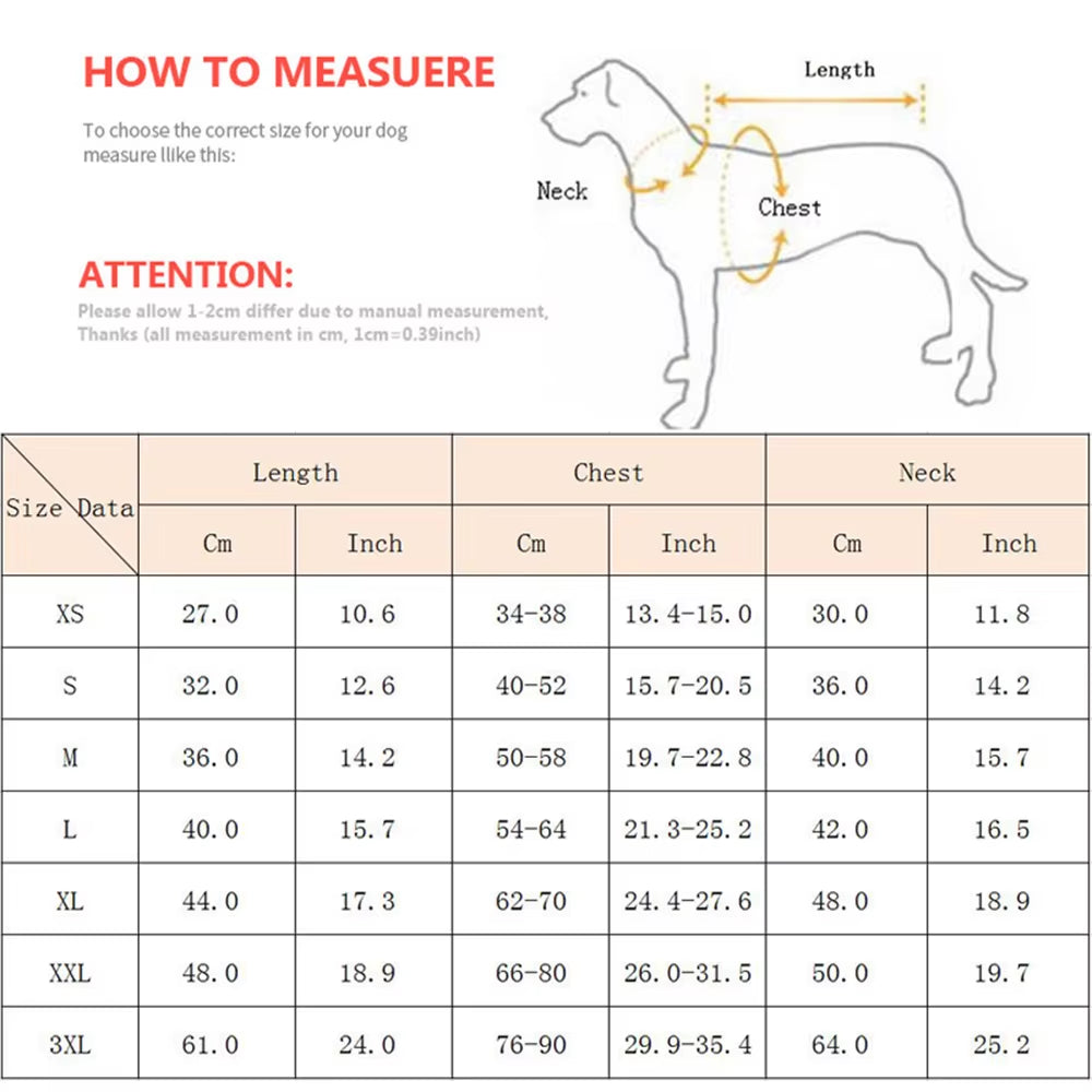 Winter Big Dog Coat Clothes Warm Reflective Pet Vest Jacket for Small Medium Large Dogs Bull Terrier Weimaraner Disfraz Perro