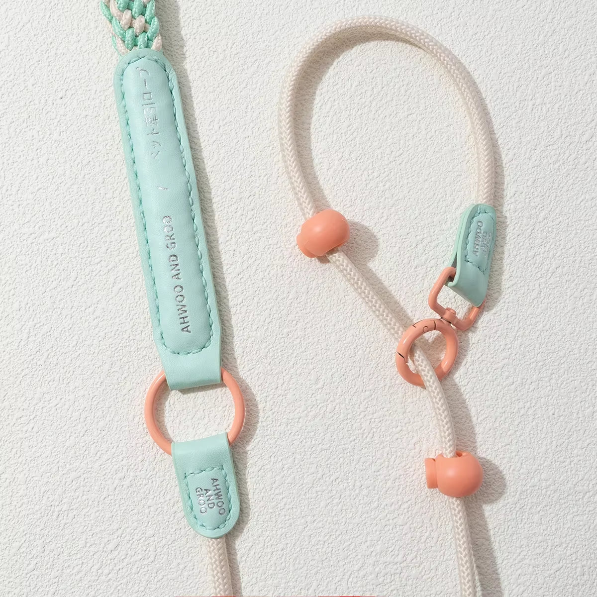 150Cm Pet Dog Training round Rope Light Weight Nylon Dual Purpose Pet Leash Collar Adjustable Small Medium Dog Leash Petsupplies