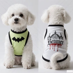 Pet Dog Clothing Gothic Style Dog Vest Sleeveless Cool and Breathable Essential Summer Pet Clothing Soccer Trend