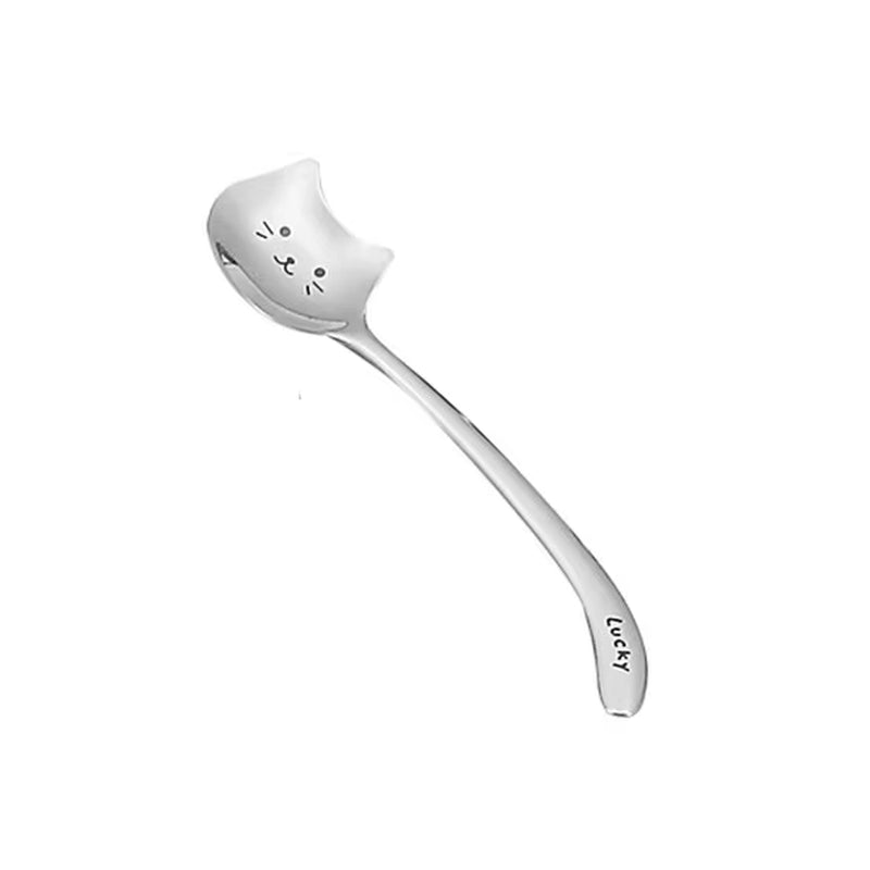 Cat Faced Design Spoons - Stainless Steel