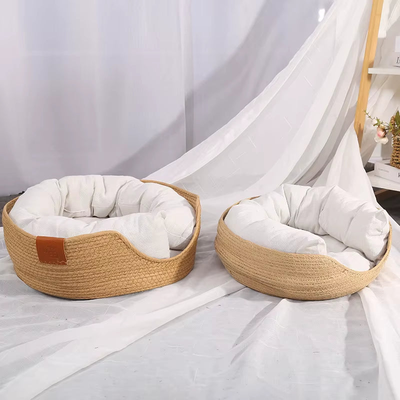 Bamboo Weaving Bed Sofa House - Nest Style