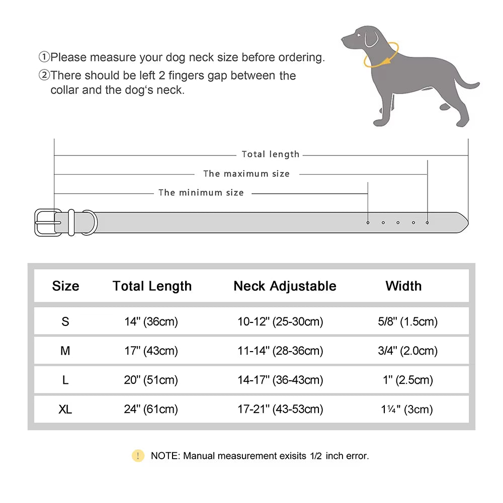 Soft Durable Real Leather Dog Collar Genuine Leather Pet Collars for Small Medium Large Dogs German Shepherd Brown Black