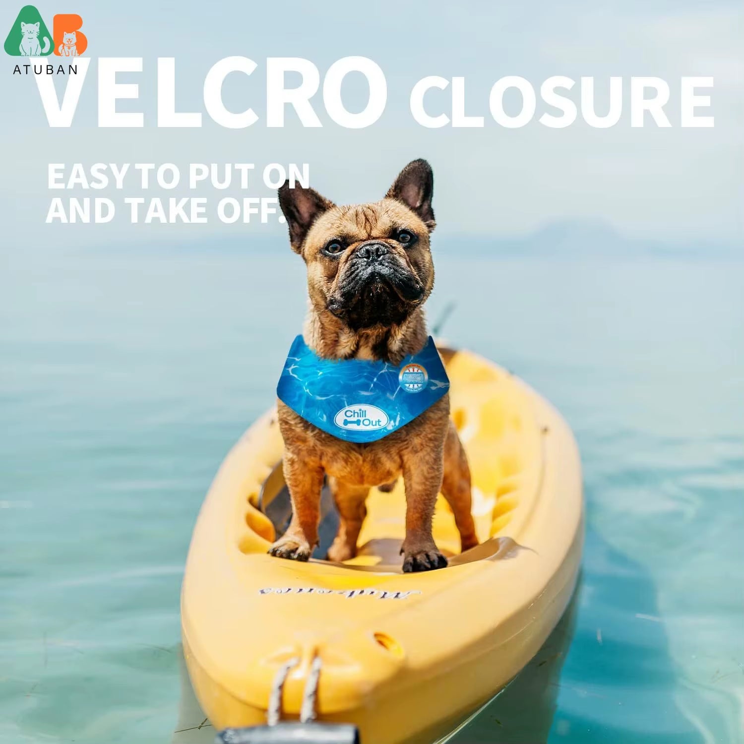 Cooling Neck Wraps for Dogs,Dog Cooling Dog Bandana,Chill Out Blue Dog Collar Cat Collar,Neck Cooler,Neck Cooling