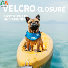 Cooling Neck Wraps for Dogs,Dog Cooling Dog Bandana,Chill Out Blue Dog Collar Cat Collar,Neck Cooler,Neck Cooling