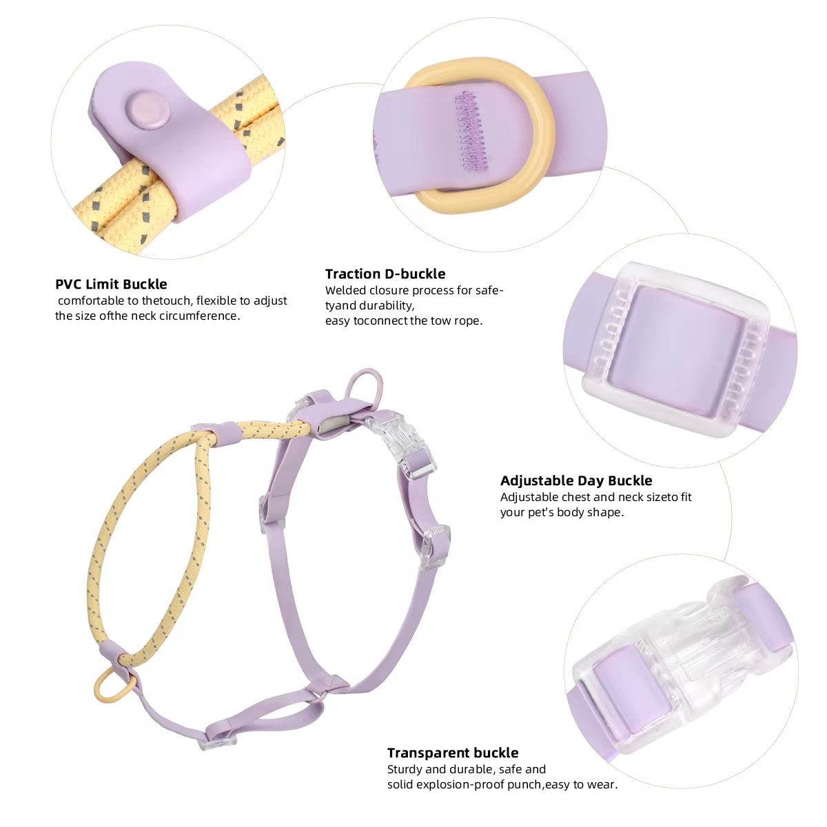 Dogs Leash Harness Set - Summer Special - No Pull Safety Reflective Nylon Leashes