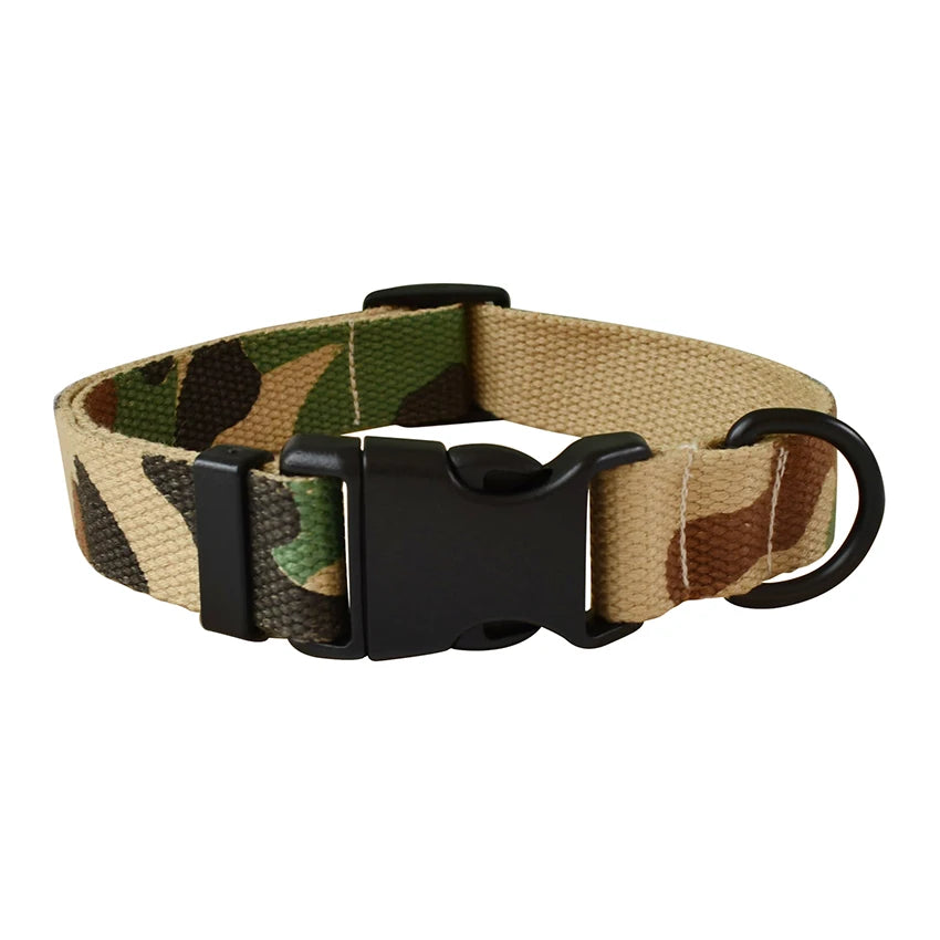 15 Kinds of Color Nylon Printed Dog Collar Adjustable Collar for Dogs Pet Products Custom Engraved Nameplate Pet Supplies