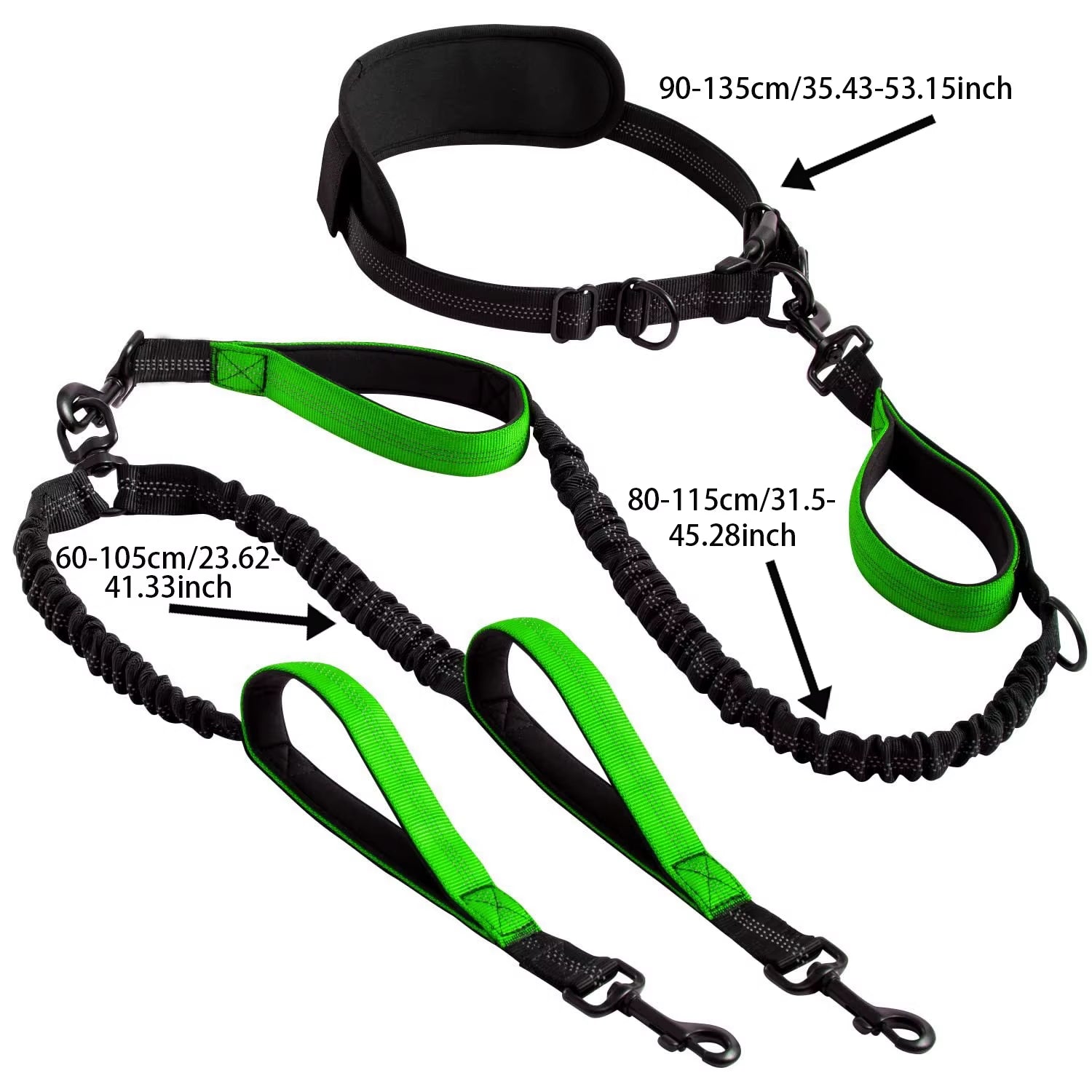 Explosion-Proof Short Elastic Buffer Pet Leash One-Hand Drag Two-Walking Rope Running Dog Accessories for Small Large Dogs