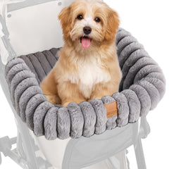 1X Plush Dog Stroller Mat Winter Warm Reusable Pet Stroller Pad/Liner