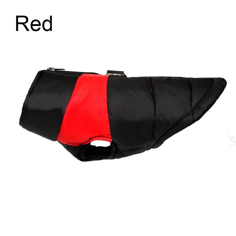 Pet Waterproof Warm Large Dog Vest Cat Puppy Ski Winter Warm Dog Clothes Waterproof Pet Vest Zipper Jacket